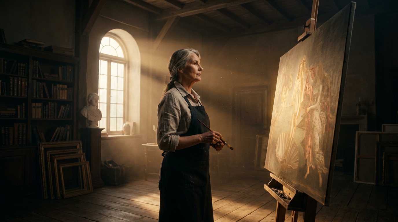 A mestra no atelier: a ferramenta muda, a maestria permanece