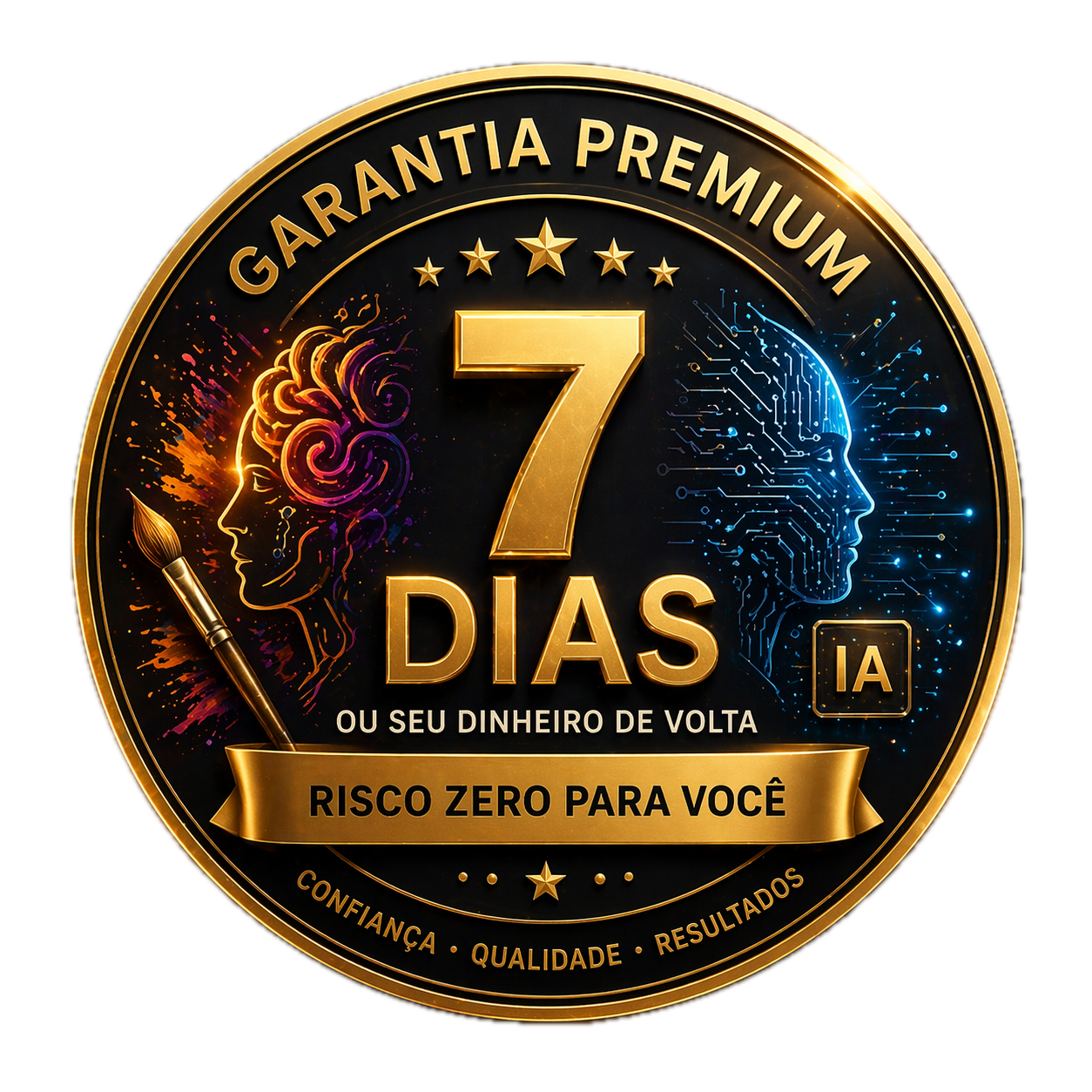 Selo de garantia de 7 dias · Risco zero